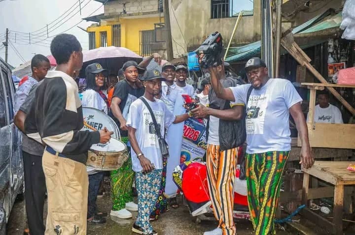 ISPPAN members and creative industry stakeholders during the energetic street rally and awareness procession celebrating World Photography Day 2026 in Owerri.